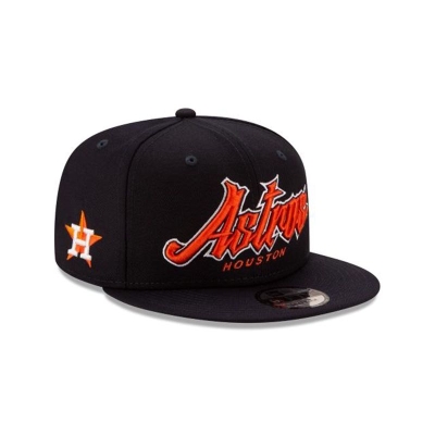 Blue Houston Astros Hat - New Era MLB Slab 9FIFTY Snapback Caps USA4097328